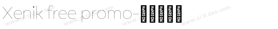 Xenik free promo字体转换